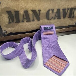 Ted Baker Lavender Blue Pink Silk Tie